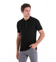 Hatemoğlu Siyah GM 112303 Rayon Polo Yaka Triko T-shırt (A.Siyah)
