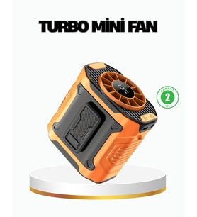 Turbo Mini Taşınabilir Fan – 100 Kademeli Dijital Hız Type-C Şarj - Lisinya
