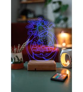 Kişiye Özel 3D Çanı ve Ev Masaüstü 16 Renk Dekoratif Led Lamba