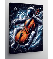 Kanvas Tablo Çellocu Astronot