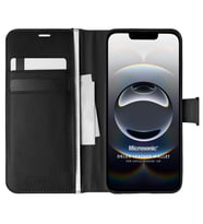 Microsonic Apple iPhone 16e Kılıf Delux Leather Wallet Siyah (Siyah)