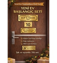 Yeni Eve Taşınanlara Özel Kapı Seti – İsimlik, Numara ve Mini Levha