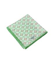 Emilya Rayon Desenli Eşarp 90x90 cm (Beyaz - Haki)