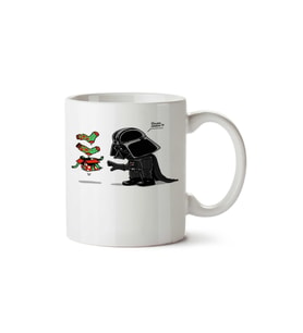 Star Wars Socks, again... Çorap Yine... iki Tarafı Baskılı Kupa Bardak