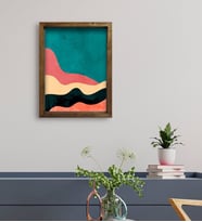 BK Gift Otel Odası Konseptli Doğal Masif Ahşap Çerçeveli Tablo 45x65cm-124