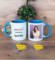 Laboratuvar Teknikeri Kupa Bardak Mavi Fotoğraflı Tıp Bayramı Hediyesi