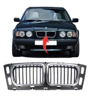 Bmw 5 Serisi E34 Ön Panjur Orta Krom Çerçeveli 1994-1996 51138148727