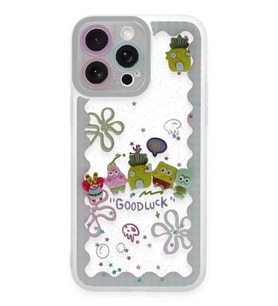 Newface Apple iPhone 14 Pro Kılıf Sweet Desenli Silikon Kapak - Açık Mavi