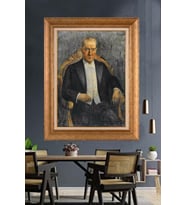 Altın Varaklı Çerçeveli Paspartulu Atatürk Tablo TR1344 (Gold)
