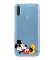 Samsung Galaxy A11  Kamera Korumalı  Kapak Mickey Mouse Tasarımlı  Şeffaf Kılıf