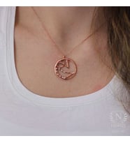 925 Ayar Rose Gümüş Oğlak Burcu Kolye
