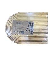 Bambu Oval Çizgili Sunumluk