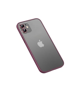 Apple iPhone 12 Uyumlu Kılıf Zore Retro Kapak (Koyu Mor)