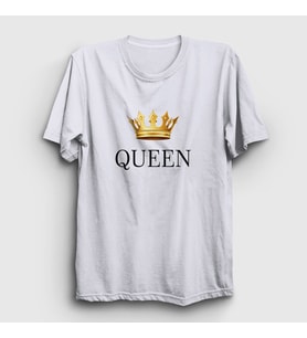 Presmono Unisex Beyaz Queen Kraliçe T-Shirt 385921tt (Beyaz)