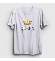 Presmono Unisex Beyaz Queen Kraliçe T-Shirt 385921tt (Beyaz)