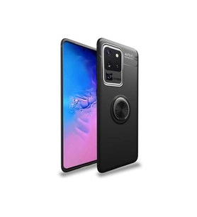 Samsung Galaxy S20 Ultra Uyumlu Kılıf Zore Ravel Silikon Kapak (Siyah)