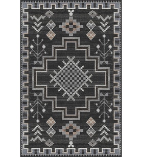 Eliana Home Baskılı, Yıkanabilir Kaymaz Taban Salon Halısı LNA0070-SD806 100x150 cm (Gri)