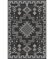 Eliana Home Baskılı, Yıkanabilir Kaymaz Taban Salon Halısı LNA0070-SD806 100x150 cm (Gri)