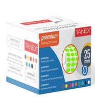 Tanex Nokta Etiket 25Mm 2500Li Yeşil - 2 paket