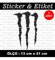 pençe yırtık etiket sticker - 2 adet çıkartma araba motosiklet kask atv tablet pc buzdolabı otomobil bilgisayar uyumlu