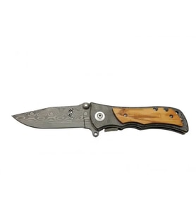 Browning 2-32 Damascus Çakı 20 Cm Manuel, Kemerlikli