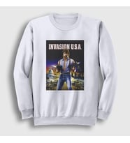 Presmono Unisex Beyaz invasion Chuck Norris Sweatshirt 257268tt (Beyaz)