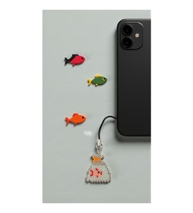 Miyuki Boncuk El Yapımı Balık Telefon Çarmı - Charm