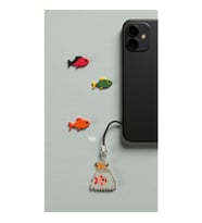 Miyuki Boncuk El Yapımı Balık Telefon Çarmı - Charm (Çok Renkli)