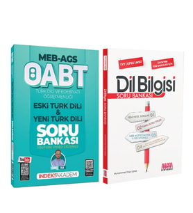 İndeks 2026 MEB AGS ÖABT Türk Dili ve Edebiyatı Eski Türk Dili ve Yeni Türk Dili ve AKM Dil Bilgisi Soru Bankası Seti 2 Kitap