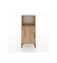 Arges Komodin 2 Raflı Tek Kapaklı 44x30x96 Çam-Çam