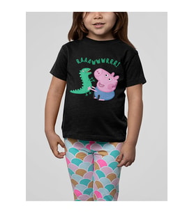 Peppa Pig Baskılı Unisex Çizgi Film Çocuk Tişört (1-12 Yaş)