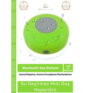 #Hoparlör Bluetooth Su Geçirmez Vantuzlu Dahili Mikrofonlu Kablosuz Şarjlı Duş Kamp Sahil Hoparlör