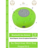 #Hoparlör Bluetooth Su Geçirmez Vantuzlu Dahili Mikrofonlu Kablosuz Şarjlı Duş Kamp Sahil Hoparlör
