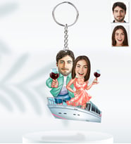 Kişiye Özel Sevgili Model  Ahşap Anahtarlık-7