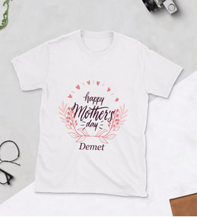Happy Mothers Day Baskılı Tshirt (Beyaz)