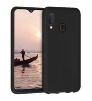 Samsung Galaxy A20 İnce Mat Silikon Kılıf Siyah