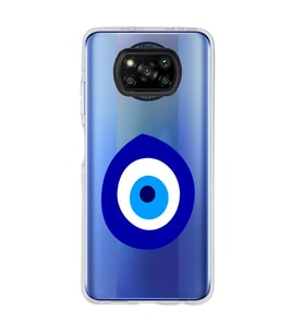 Poco X3 PRO / X3 NFC Uyumlu Nazar Boncuğu Tasarımlı Şeffaf Telefon Kılıfı