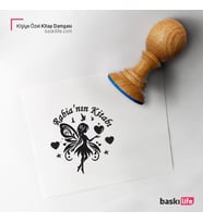 Peri Kız Kişiye Özel Kitap Damgası Kitap Mührü Kaşe Kitap Mühür Özel Damga 483