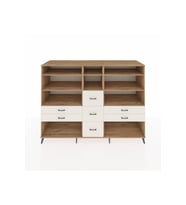 Kronos Dolap 8 Raflı 7 Çekmeceli  220x59x163 Çam-Çam/Aytaşı