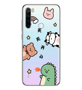 Redmi Note 8 Uyumlu Sevimli Hayvanlar Desenli Şeffaf Telefon Kılıfı