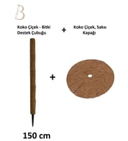 (150 cm) Çiçek Bitki Destek Çubuğu + Saksı Kapağı