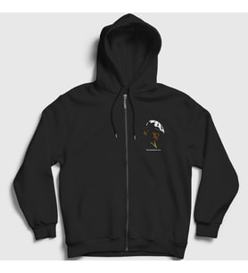 Presmono Unisex Siyah Necklace The Notorious BIG Fermuarlı Kapüşonlu Sweatshirt 41140tt