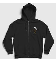 Presmono Unisex Siyah Necklace The Notorious BIG Fermuarlı Kapüşonlu Sweatshirt 41140tt