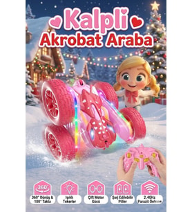 Uzaktan Kumandalı Işıklı Akrobat Araba 360 Derece Takla Atan Duman Püskürten Şarjlı Oyuncak Araba