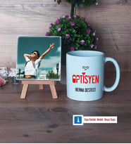 Optisyen Fotoğraflı Dekoratif Taş, Kupa Bardak Beyaz Hediye (Model 1)
