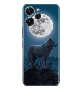Xiaomi Redmi 12 128 GB 4 GB Ram Kılıf Desenli Silikon Platinium Moon Wolf 1820