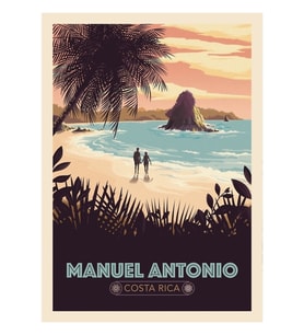Manuel Antonio, Kosta Rika Tablo Ahşap Poster Dekoratif