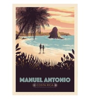 Manuel Antonio, Kosta Rika Tablo Ahşap Poster Dekoratif