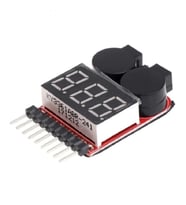 1-8s Lipo Li-ion Battery Voltaj Test ve Alarm Modülü
