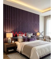 12 ADET DİKEY AKUSTİK KUMAŞ KAPLI PANEL-(10x100CM)